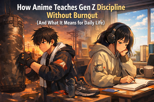 Anime-inspired streetwear reflecting discipline and balance in Gen Z daily life