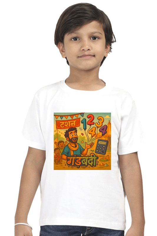 Gadbadi Kids T-Shirt – Funny Math Tuition Fail Graphic