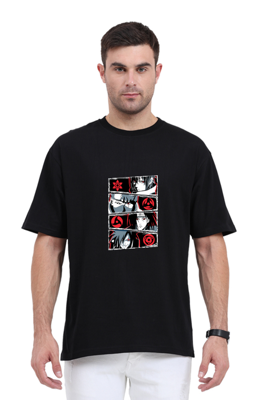 Naruto Uchiha Clan Oversized T-Shirt – Sharingan Legacy Edition