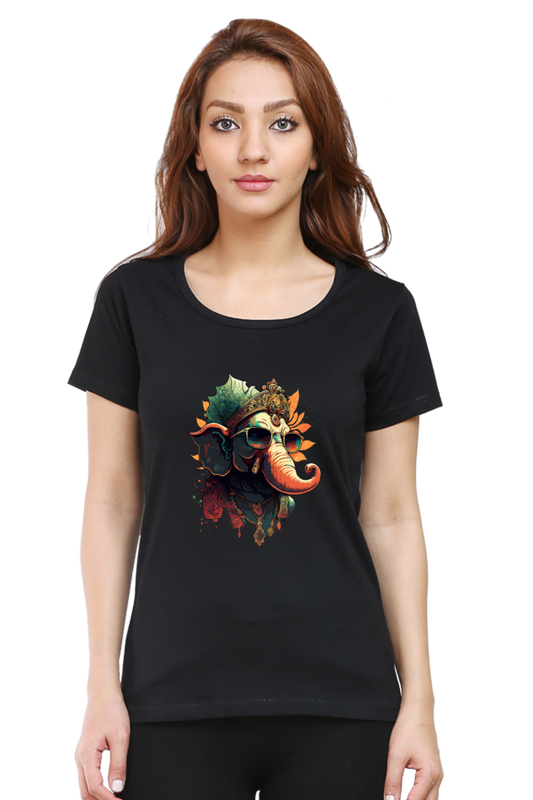 Bappa Swag Women’s T-Shirt – Boho Mystic Ganesh Design