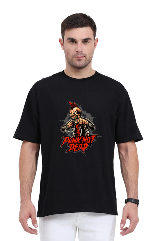 Oversized Punk Not Dead T-Shirt – Heavyweight Cotton Streetwear Tee
