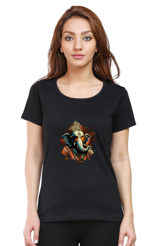 Bappa Swag Women’s T-Shirt – Lord Ganesh Urban Desi Style
