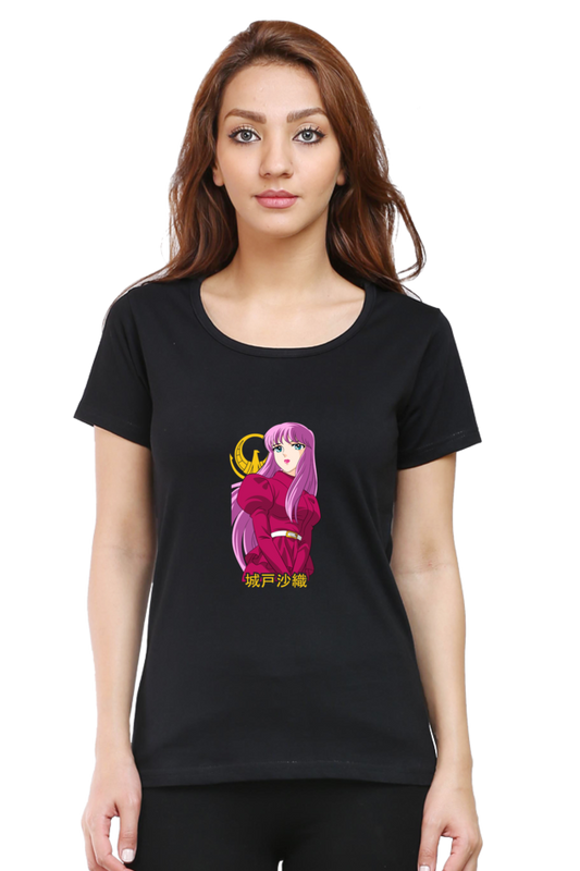 Saori Kido Women’s T-Shirt – Saint Seiya Anime Graphic Tee