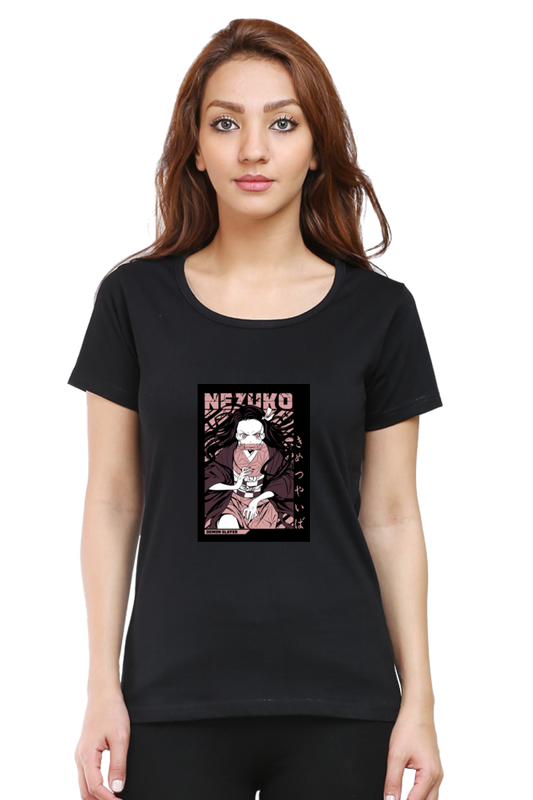 Nezuko Kamado Women’s T-Shirt – Demon Slayer Anime Cotton Tee