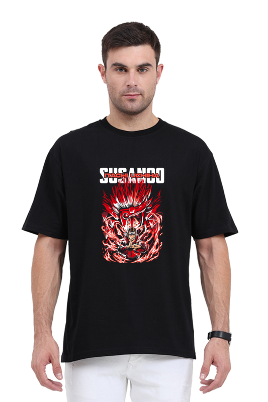 Naruto Oversized T-Shirt – Itachi Uchiha Susanoo Red Aura Tee