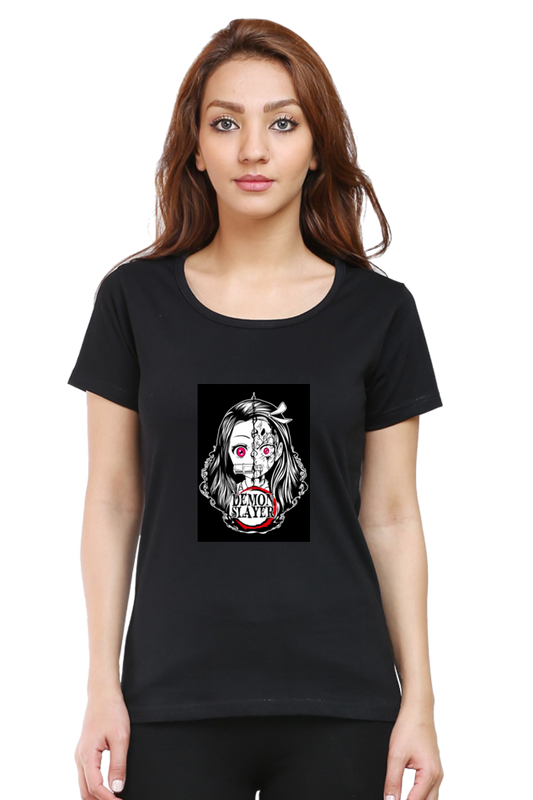Nezuko Demon Form Women’s T-Shirt – Demon Slayer Anime Graphic Tee