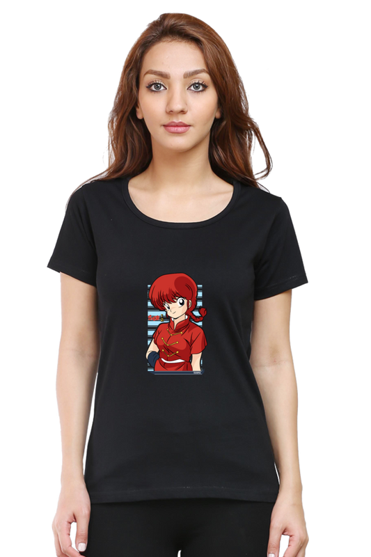 Ranma Saotome Girl Form T-Shirt for Women | Ranma ½ Anime Cotton Tee