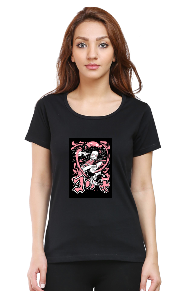 Nezuko Action Pose Women’s T-Shirt – Demon Slayer Anime Tee
