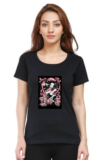 Nezuko Action Pose Women’s T-Shirt – Demon Slayer Anime Tee