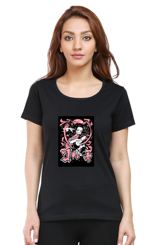 Nezuko Action Pose Women’s T-Shirt – Demon Slayer Anime Tee