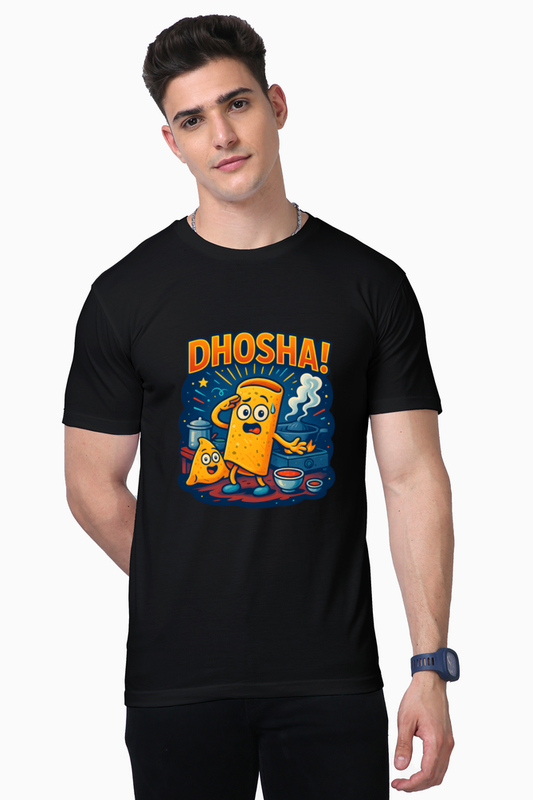 Gadbadi Unisex T-Shirt – “DHOSHA!” South Indian Snack Fail Tee