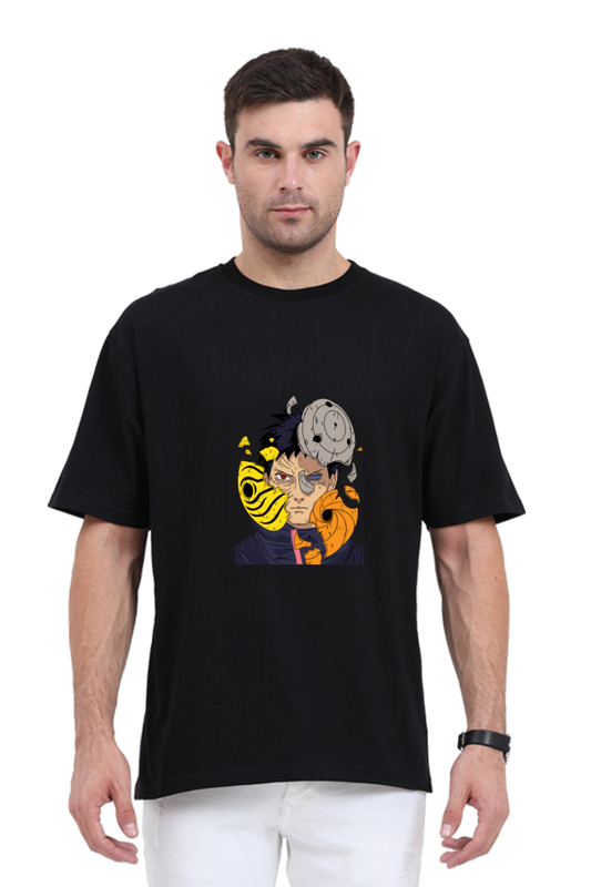Naruto Oversized T-Shirt – Obito Uchiha Mask Break Anime Tee
